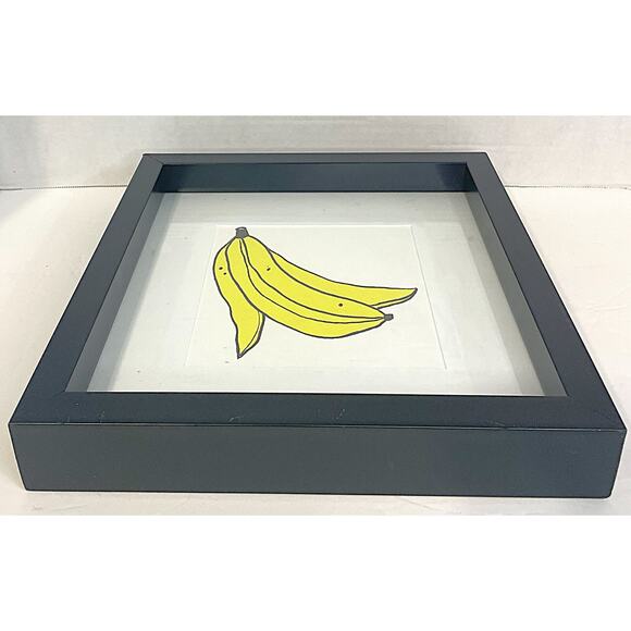 Framed Banana Illustration Wall Art Modern Pop Art Decor 12x12 - Picture 4 of 8